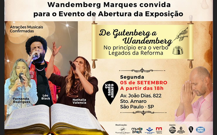 Exposição “De Gutenberg a Wandemberg” acontece em São Paulo com a Maior Bíblia Manuscrita do Brasil entre outras Obras Raras
