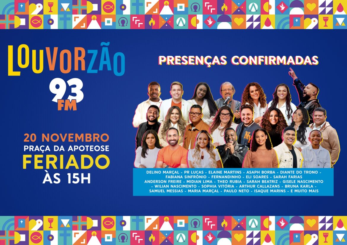 Louvorzão 93 terá 23 atrações no palco da Praça da Apoteose, no Rio de Janeiro