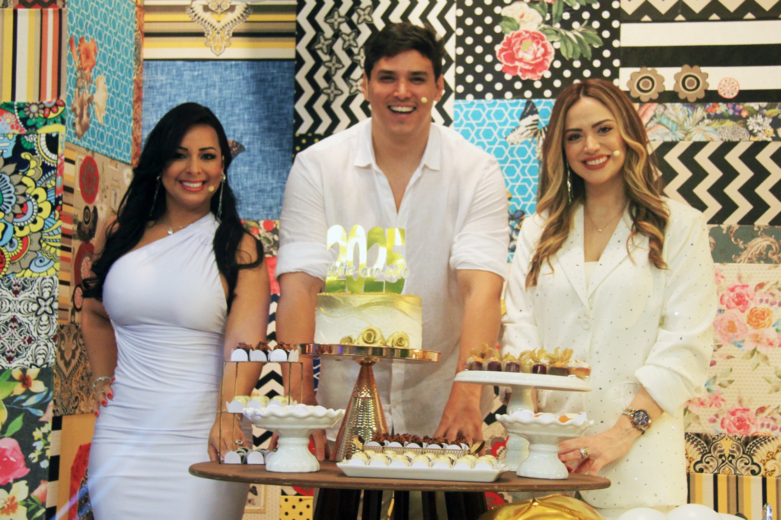 Programa Sempre Melhor. Na foto: Kelly Lima, Bruno Cardoso e Barbara Amorim. Foto: Divulgação.