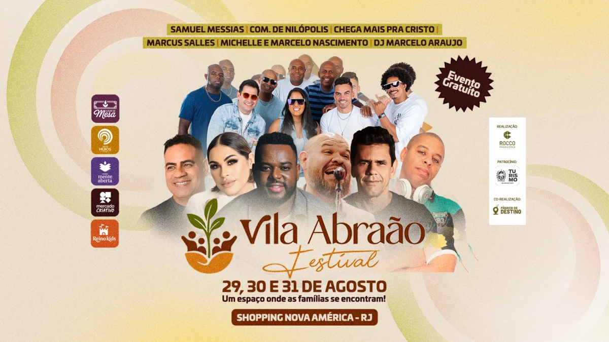 Vila Abraão Festival reúne grandes nomes da música gospel no Shopping Nova América