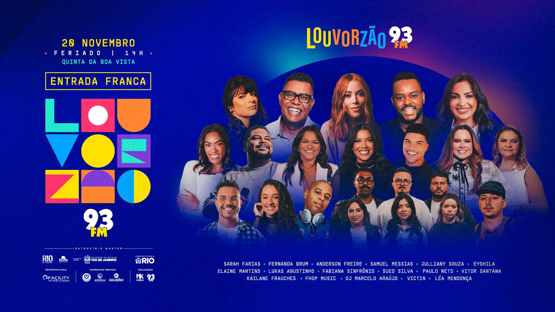 Louvorzão 93 promove grande show na Quinta da Boa Vista no feriado de 20 de novembro