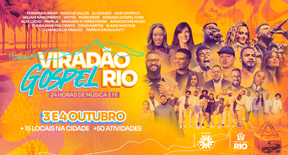 Rio de Janeiro recebe 1ª edição do Viradão Gospel com 24h de música e atividades culturais