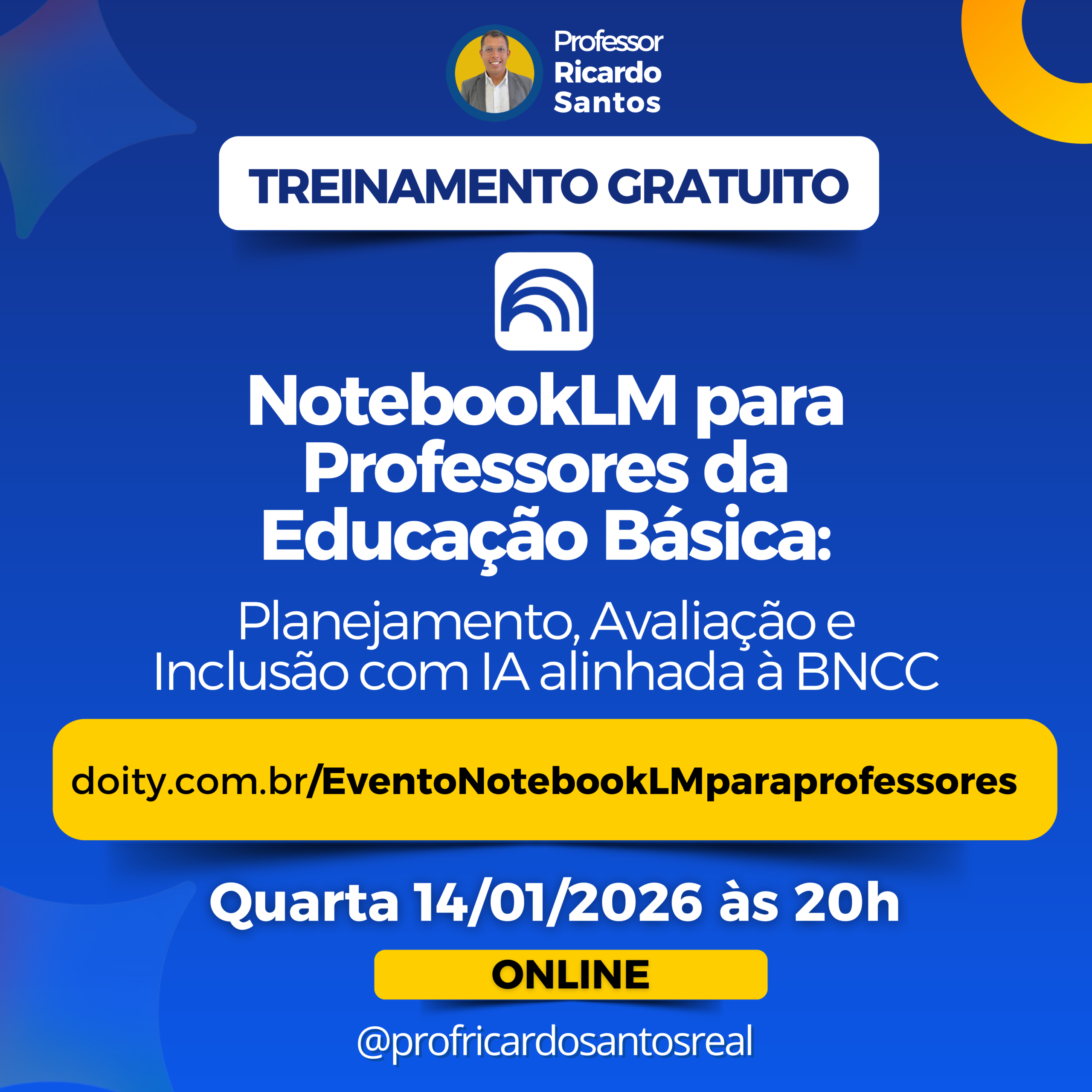 Professor lança treinamento gratuito sobre uso de Inteligência Artificial na rotina escolar com foco na BNCC